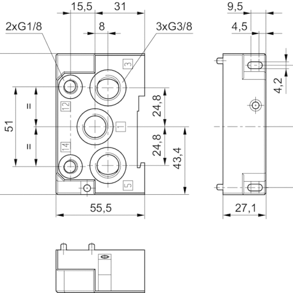 End plate right - 1825504031