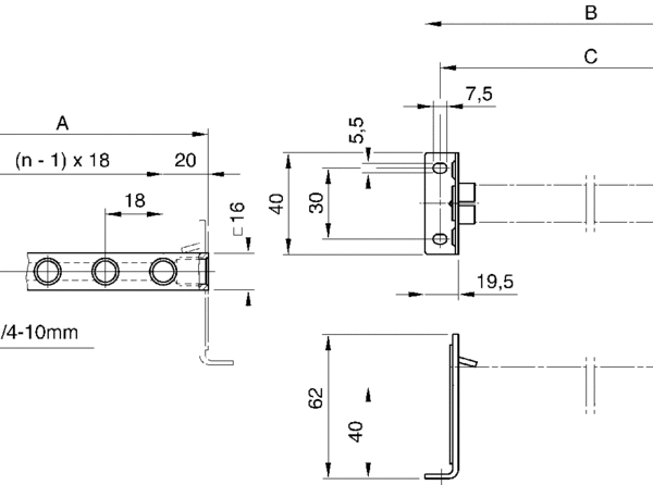 AVENTICS Manifold strip - 1823390017