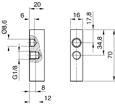 AVENTICS Blanking plate - 1825503200