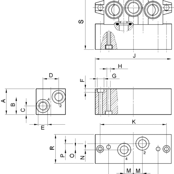 AVENTICS Angle subplate - 1825503205