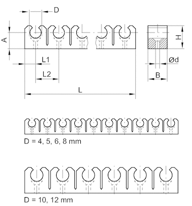 AVENTICS Terminal strip for compressed air tubing - 1824431005