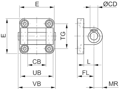 AVENTICS Clevis mounting MP2 - 3682910590