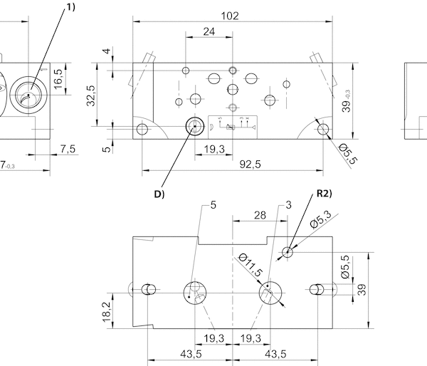 AVENTICS Supply plate - 8985121502