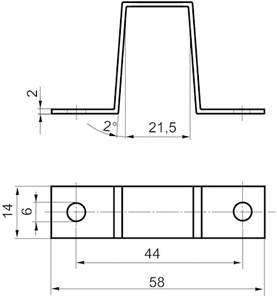 AVENTICS Mounting clip - 1821332049