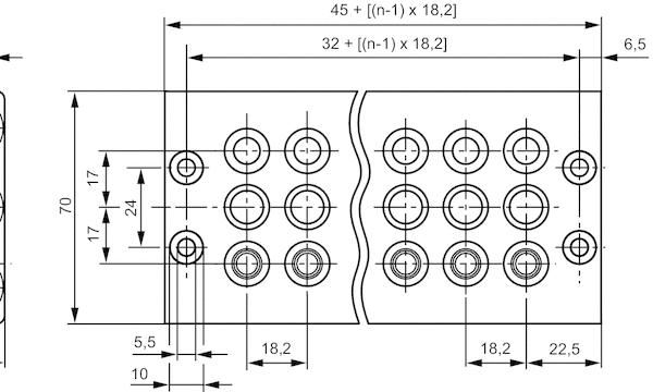 AVENTICS Manifold block - 1825503188