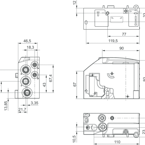 AVENTICS End plate left - R412012465