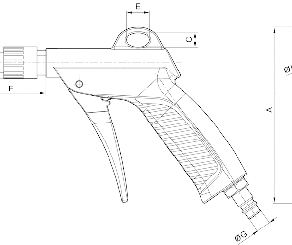 AVENTICS Compressed air gun with economy nozzle - R412010651