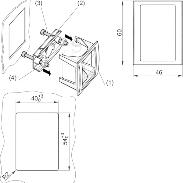 AVENTICS Control panel installation kit - R412010406