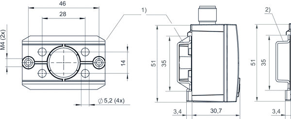 AVENTICS Wall mounting and hat rail - R412010405