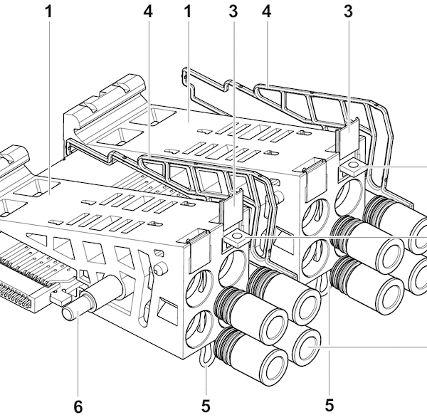 AVENTICS Extension kit for base plate 4x - R412018205