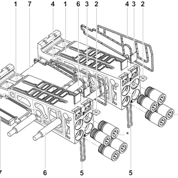 AVENTICS Extension kit for base plate 4x - R412022824