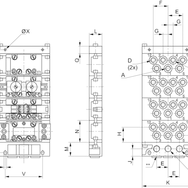 ports 2 and 4 on bottom - 5802670000